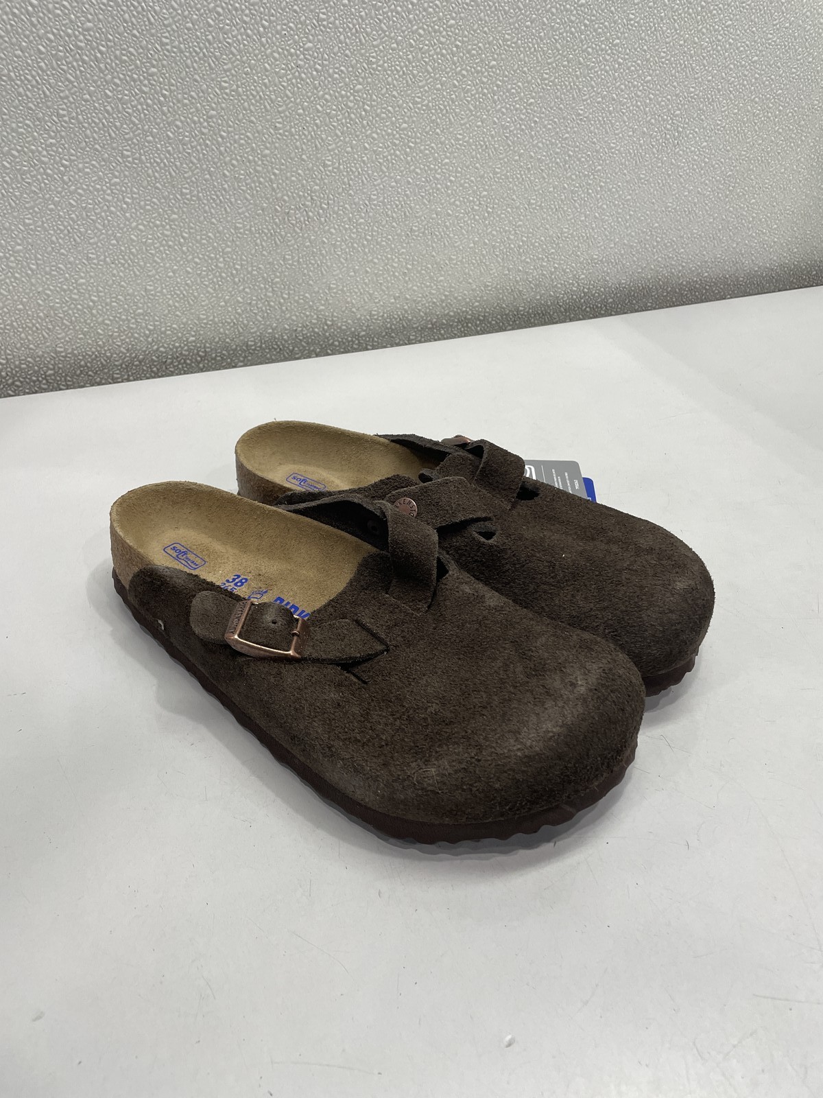 Birkenstock Boston Soft Footbed Suede Leather Clog Unisex W7, M5 In Mocca