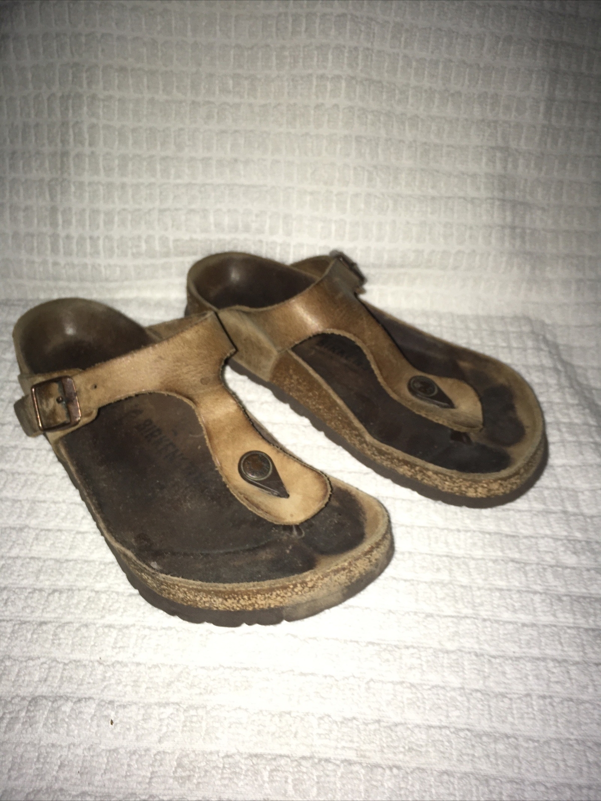 Birkenstock Gizeh Thong Sandal Brown Slide Leather Eu 37 /US 6 – 6.5
