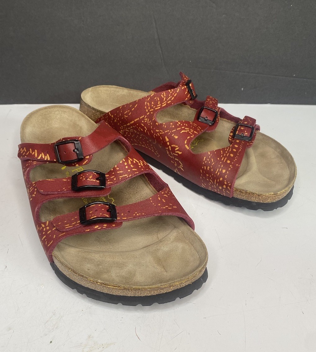 Papillio Birkenstock Florida Sandal Women’s 40/9  Narrow/Med Red