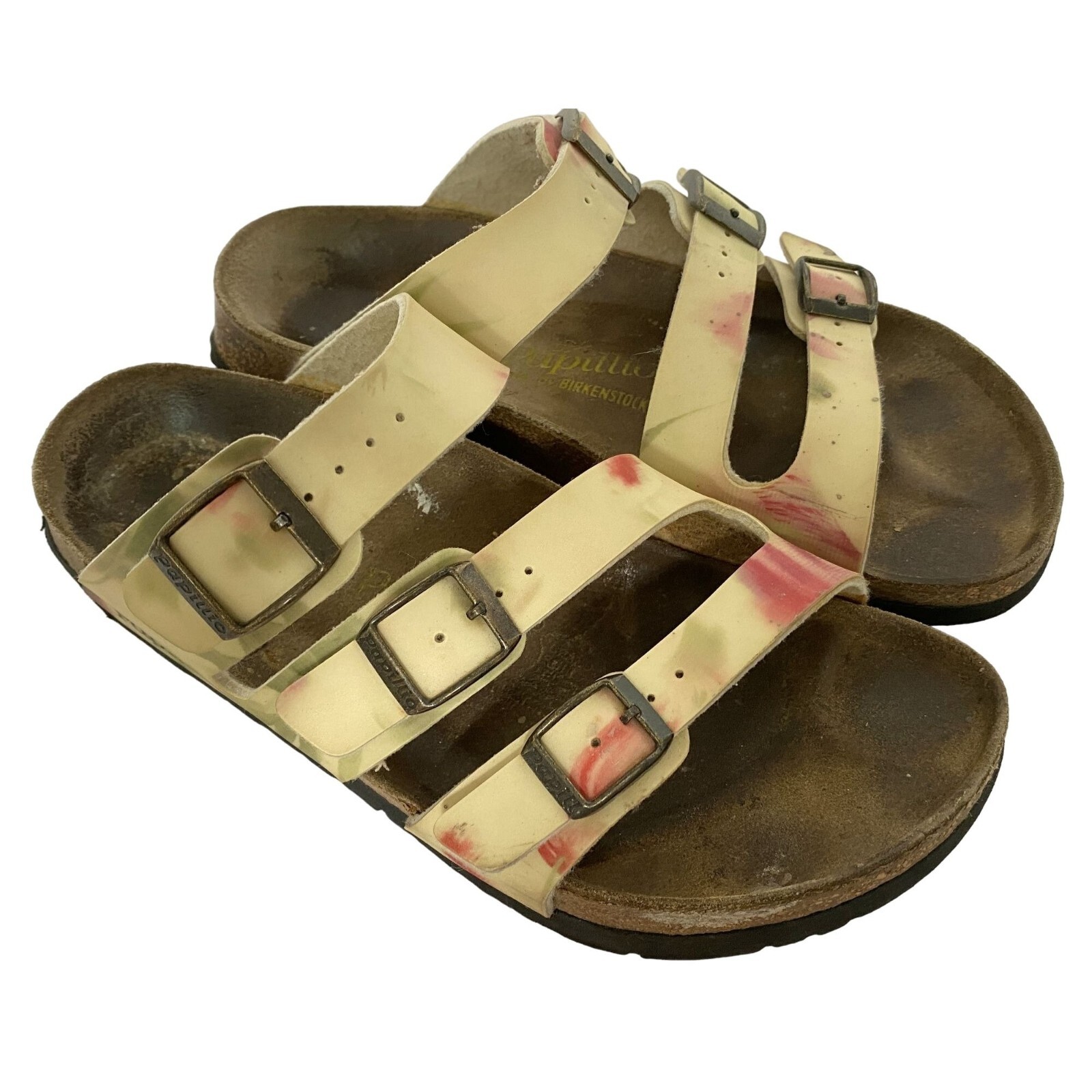 Birkenstock Papillio Womens Open Toe Triple Strap Floral Comfort Sandals 7.5/38