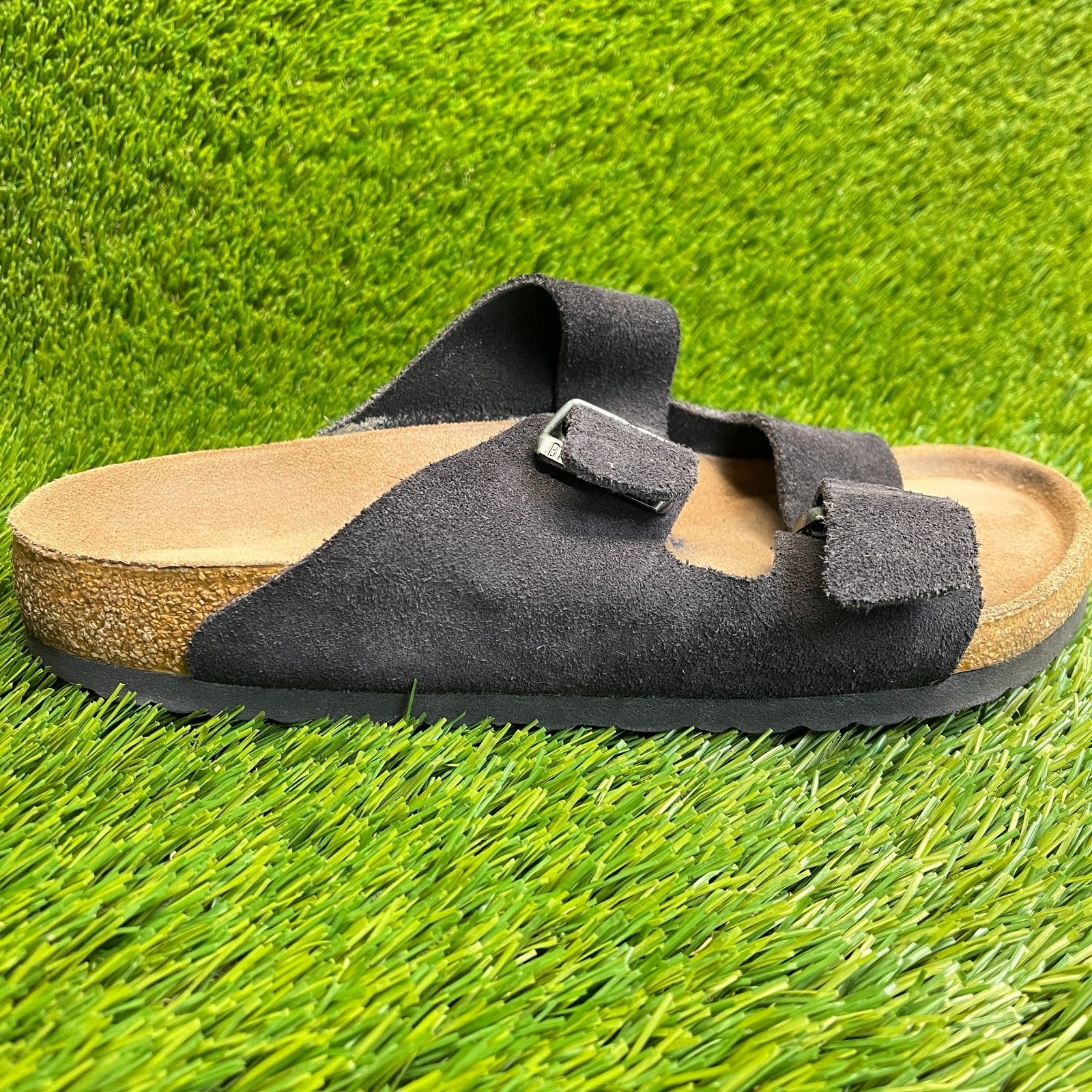 Birkenstock Arizona Birko-Flor Mens Size 8 Womens 10 Black Outdoor Slide Sandals