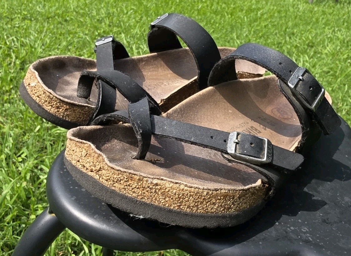 Birkenstock Mayari Sandals Shoes Womens 7  Black Birko-Flor Regular EU38