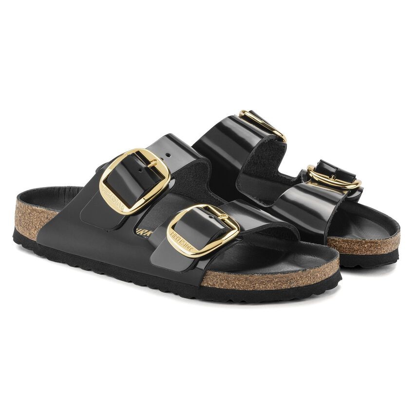 Birkenstock Arizona Big Buckle Natural Leather Patent Sandal – 1021476 – High