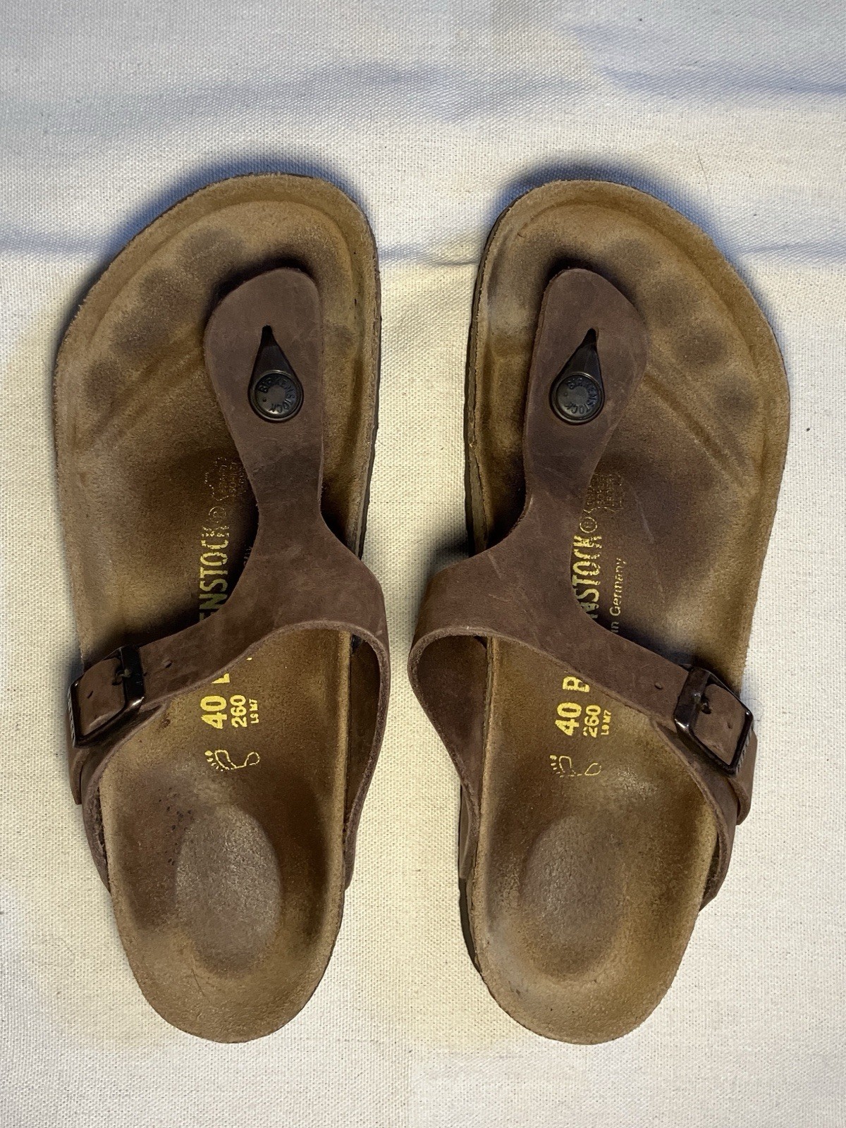 Birkenstock Gizeh brown leather sandal EU 40