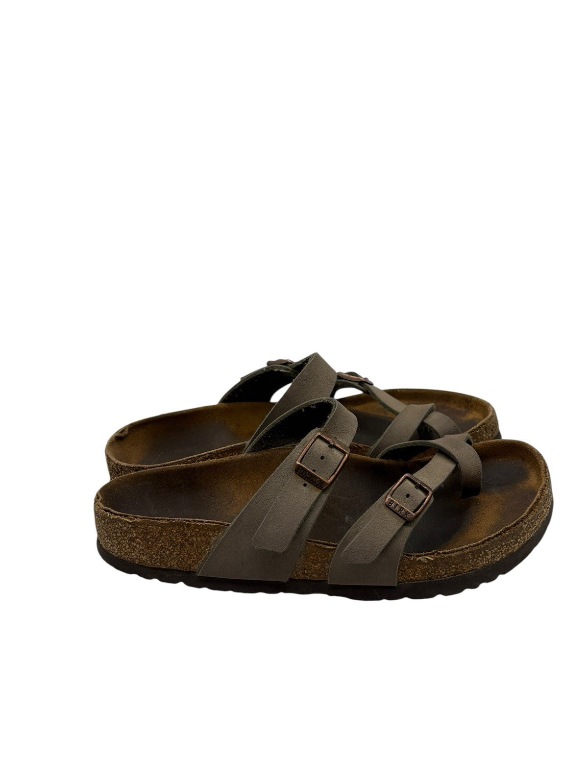 Birkenstock Mayari Birko-Flor Size Women’s 6 US Brown Leather Sandals