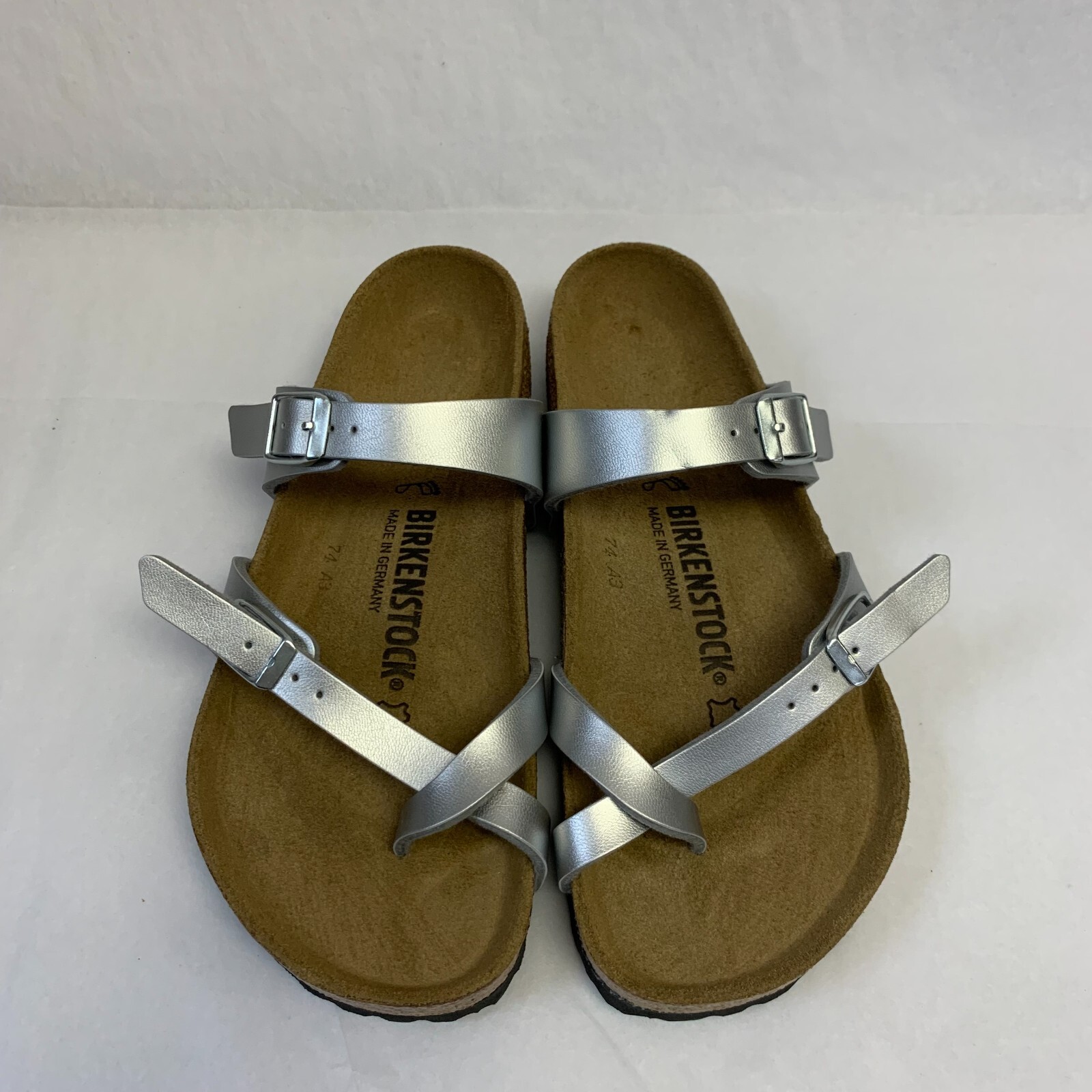 Birkenstock New with Box Mayari Silver Birko-Flor Regular Width – Select Size