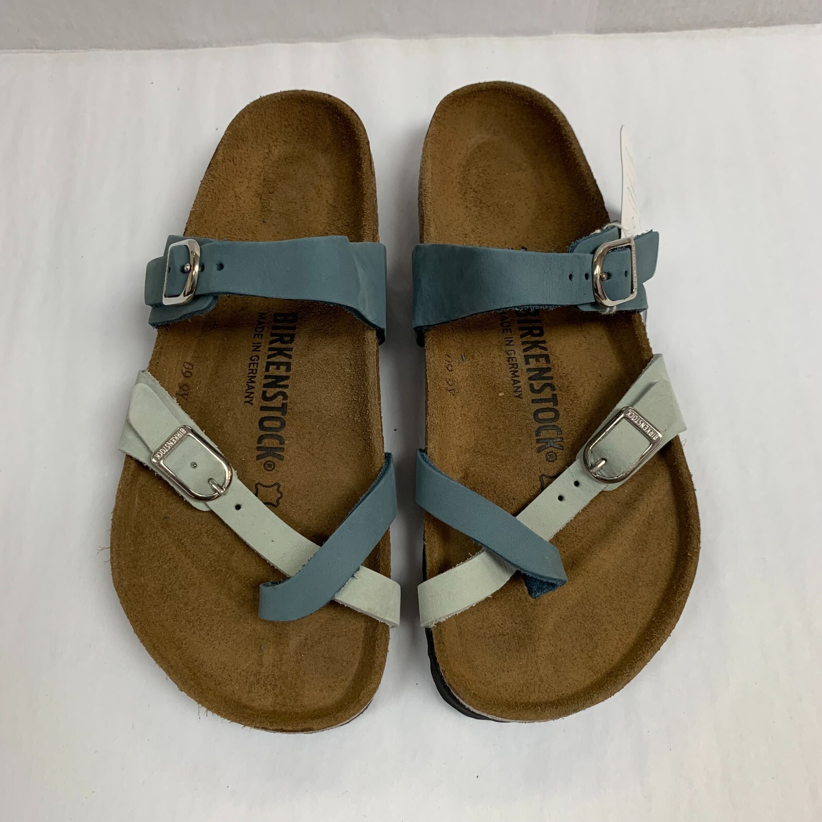 Birkenstock New w/o Box Mayari Dove Blue/Mineral Nubuck Leather Reg Select Size