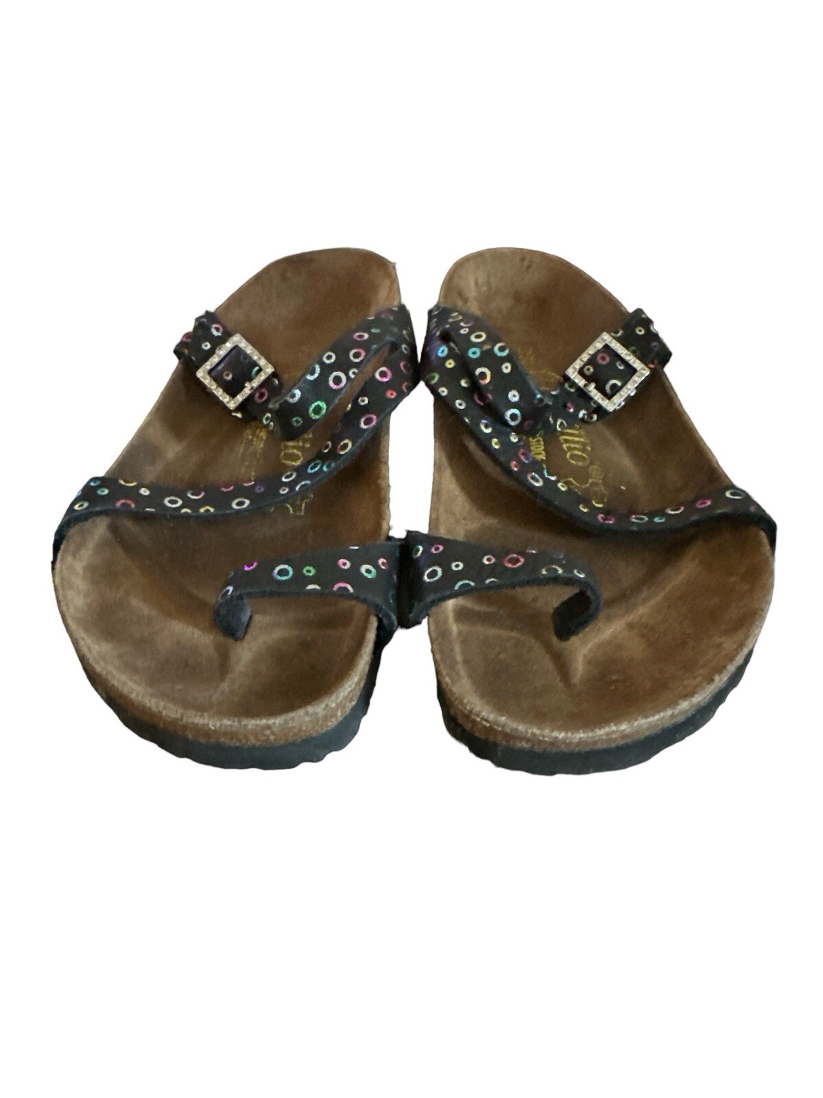 Birkenstock Papillio Madrid Multicolor Bling Slide Sandals Women’s Size 6