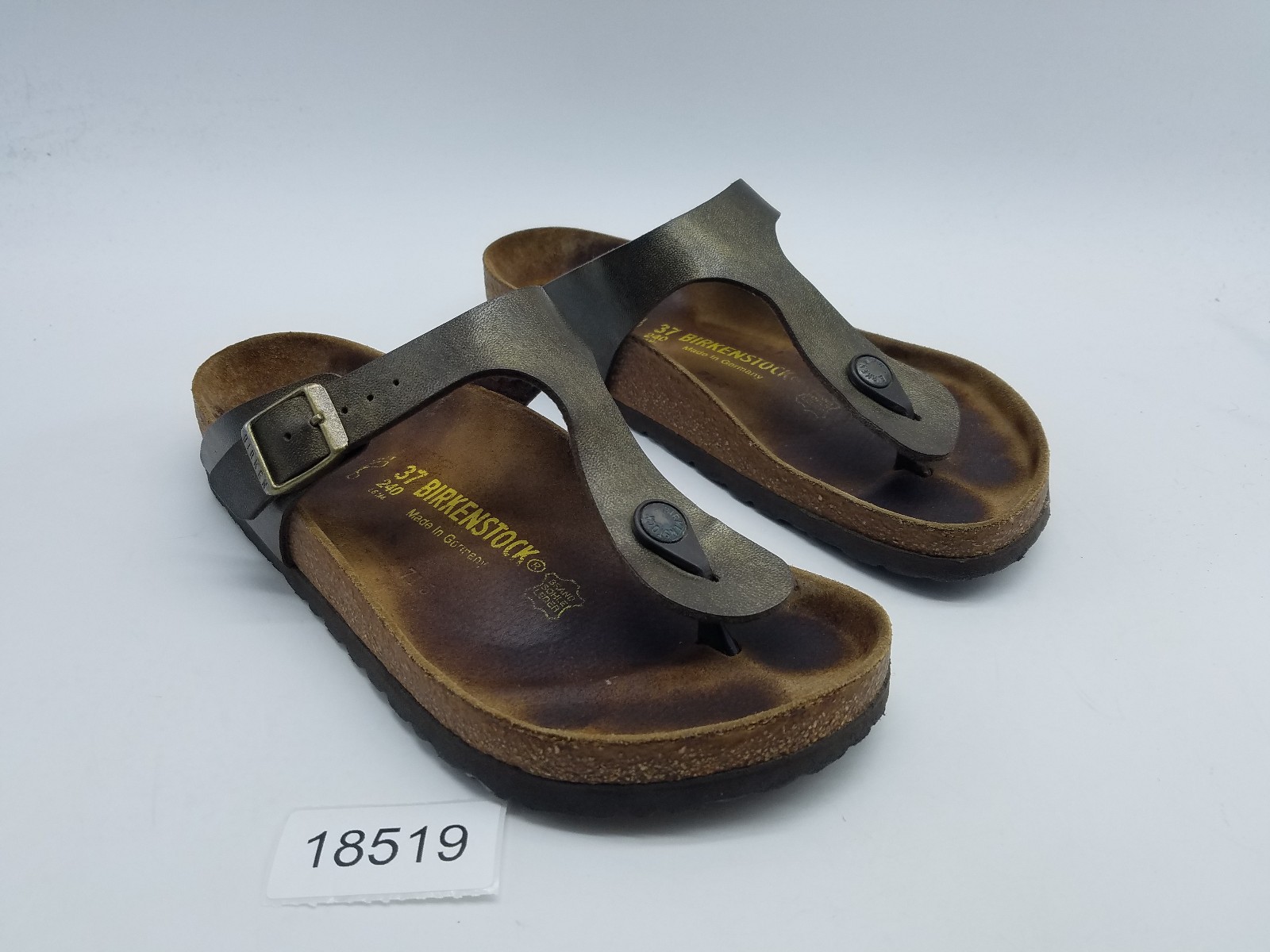 Birkenstock Gizeh Women’s Size 6 EU 37 Hard Footbed Slip On Sandals Bronze