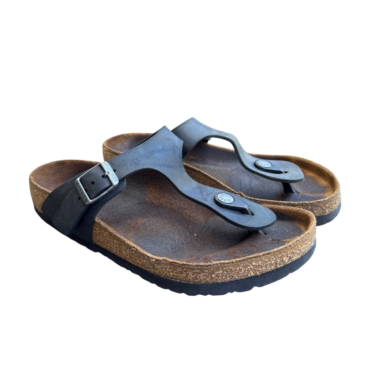 Birkenstock Gizeh Thong Sandals Comfort Flats Onyx Black 37 US 6-6.5 Boho