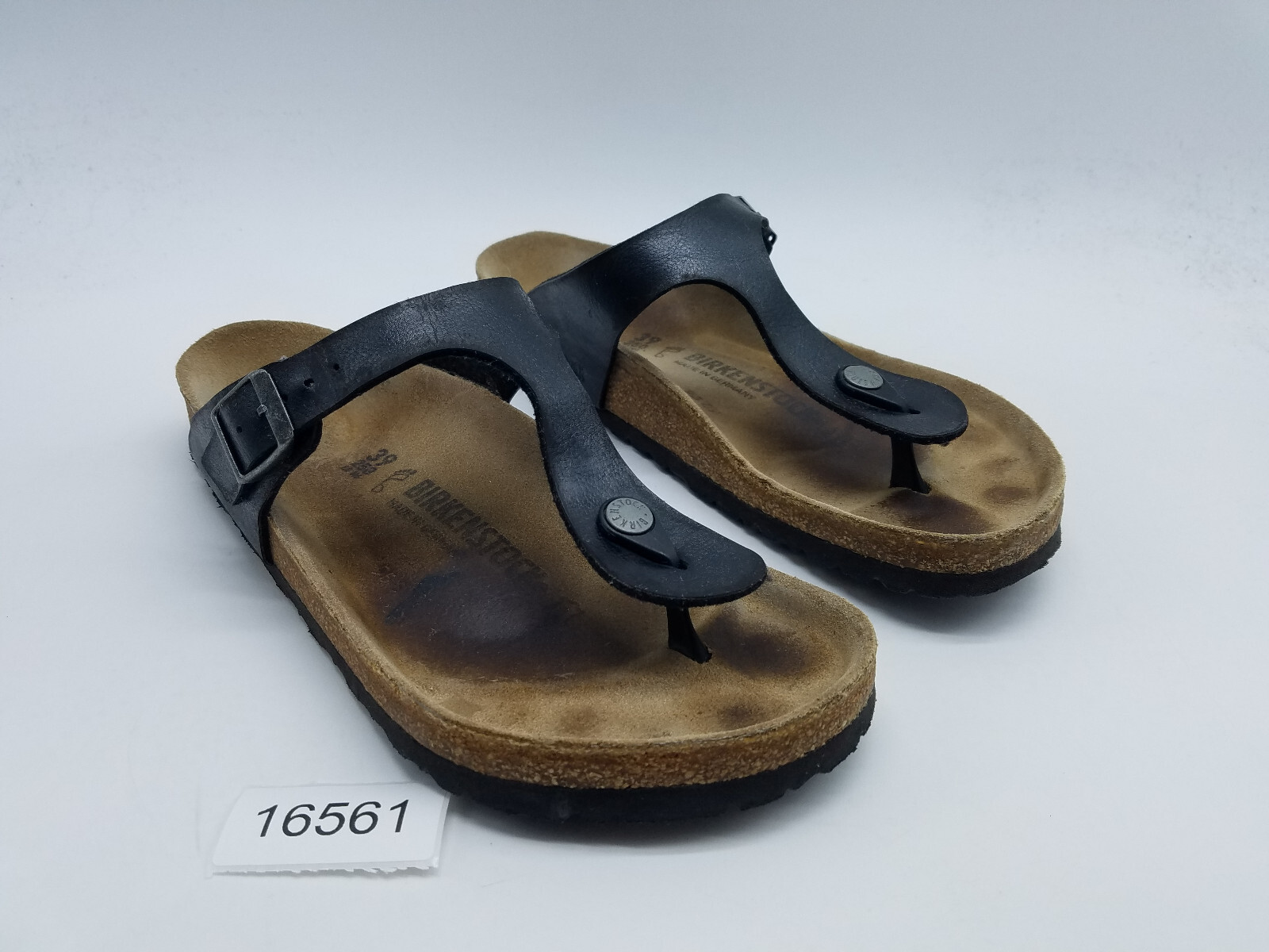Birkenstock Gizeh Women’s Size 8 EU 39 Hard Footbed Slip On Sandals Black