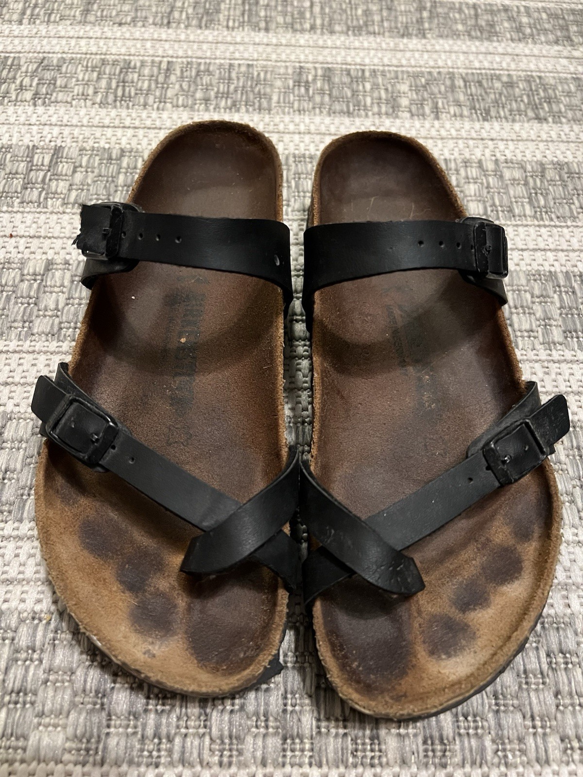 Birkenstock Mayari Leather Black Birks Sandals Size 40