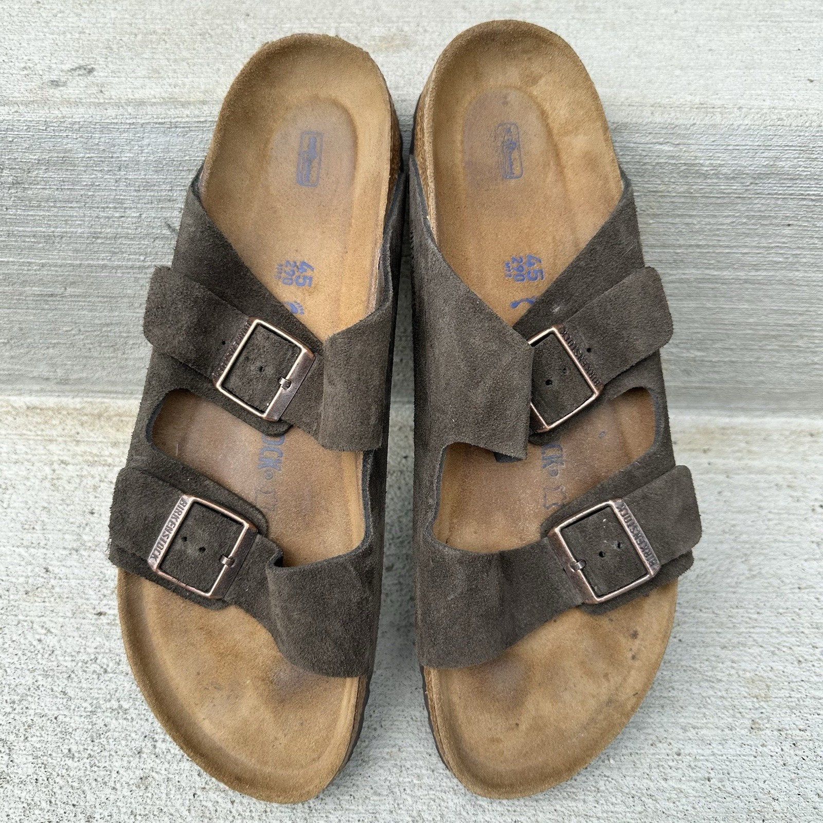 Men’s Size 45 / 12 US – Birkenstock Arizona Mocha Suede Leather Sandals Buckle