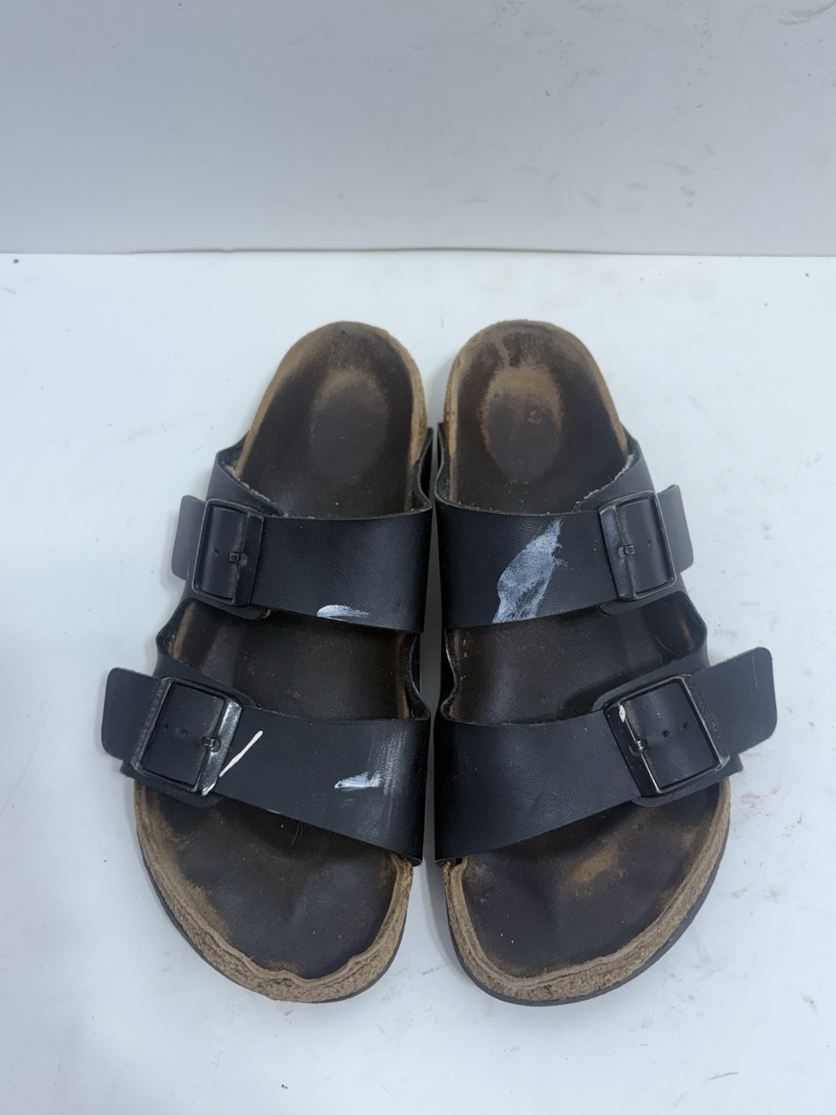Birkenstock Arizona Black Leather Sandals Unisex Men’s Size 8.5 Woman’s Size 11