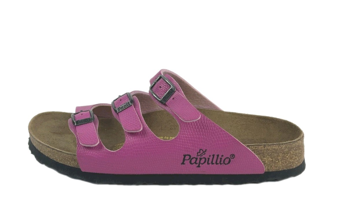 Papillio By Birkenstock Florida Women’s Pink 3 Strap Sandals Boho Chic Sz 6.5-7