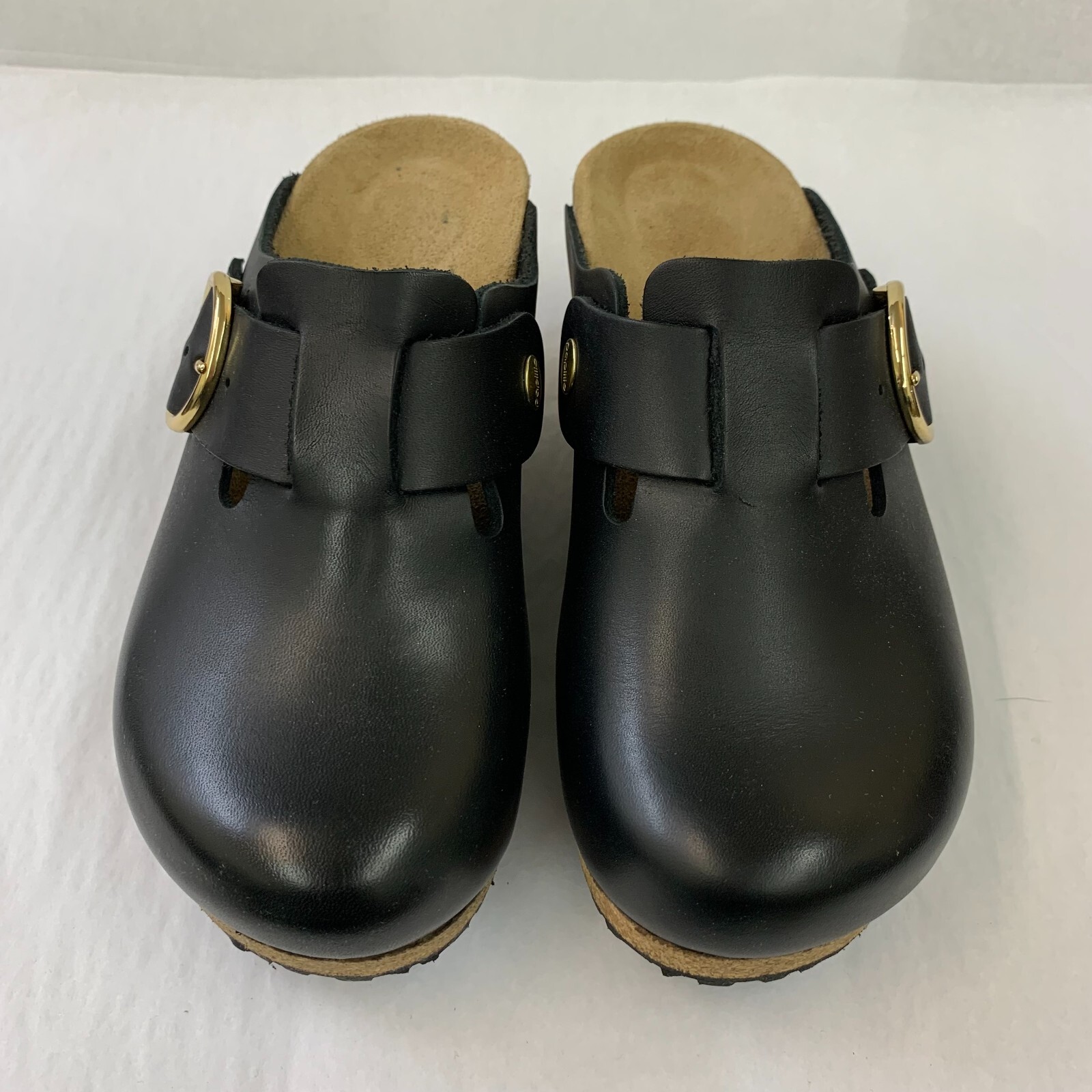 Birkenstock New w/ Box Papillio Fanny Ring Buckle Black Leather Nar Select Size