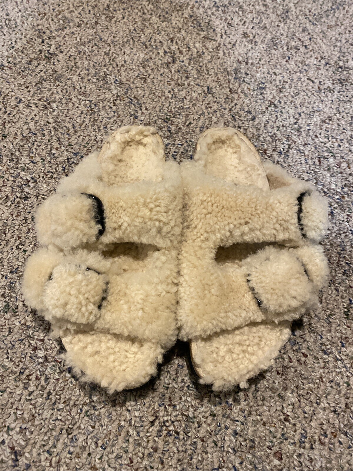 Birkenstock Papillio Women’s Arizona Shearling Big Buckle Sandals Size 38