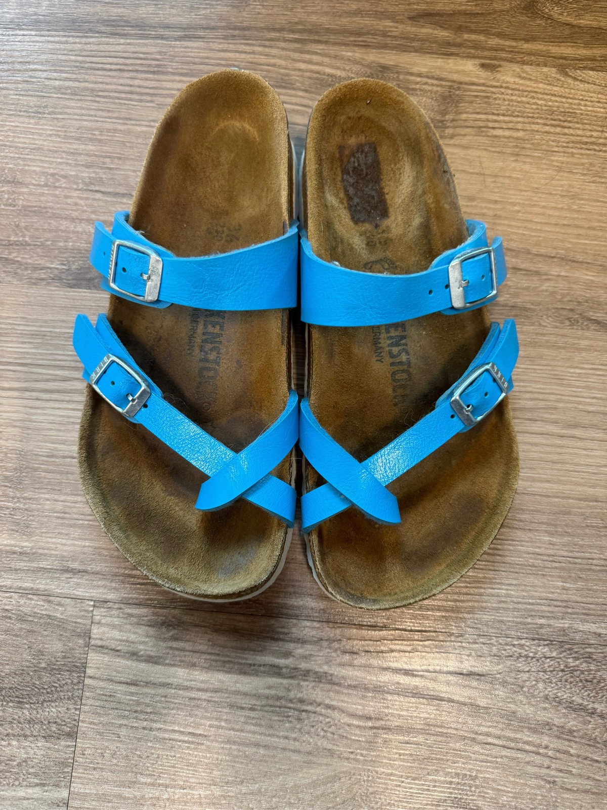 Birkenstock Mayari Blue Leather EU 36 Women’s Size 5-5.5