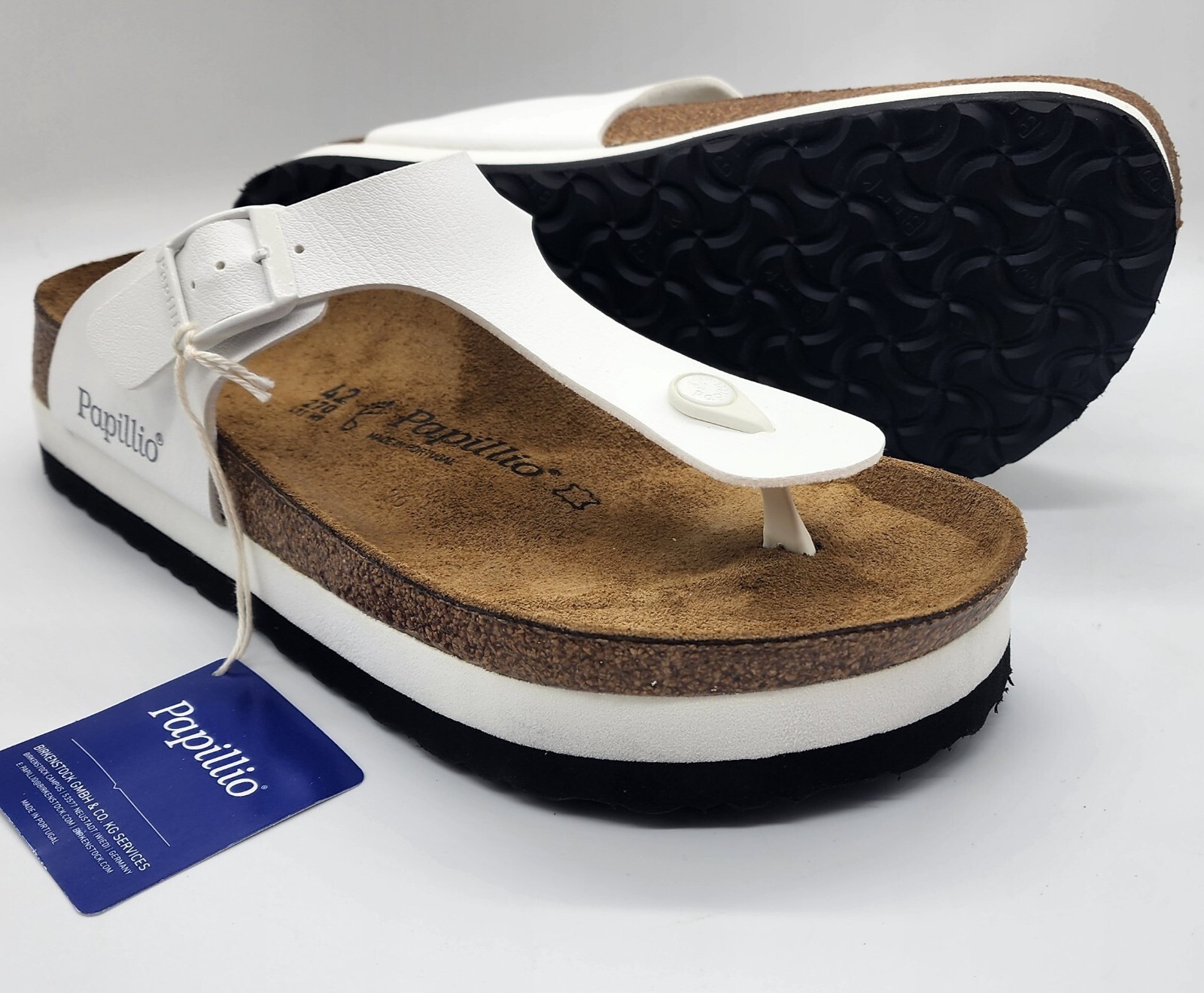 Papillio by Birkenstock Birko Flor GIZEH White 42 BNIB 1005078 #904