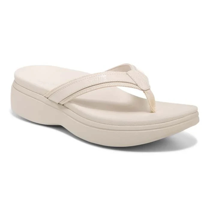 Vionic High Tide II Toe Post Cream Patent Leather Sandal Women’s size 12 Medium