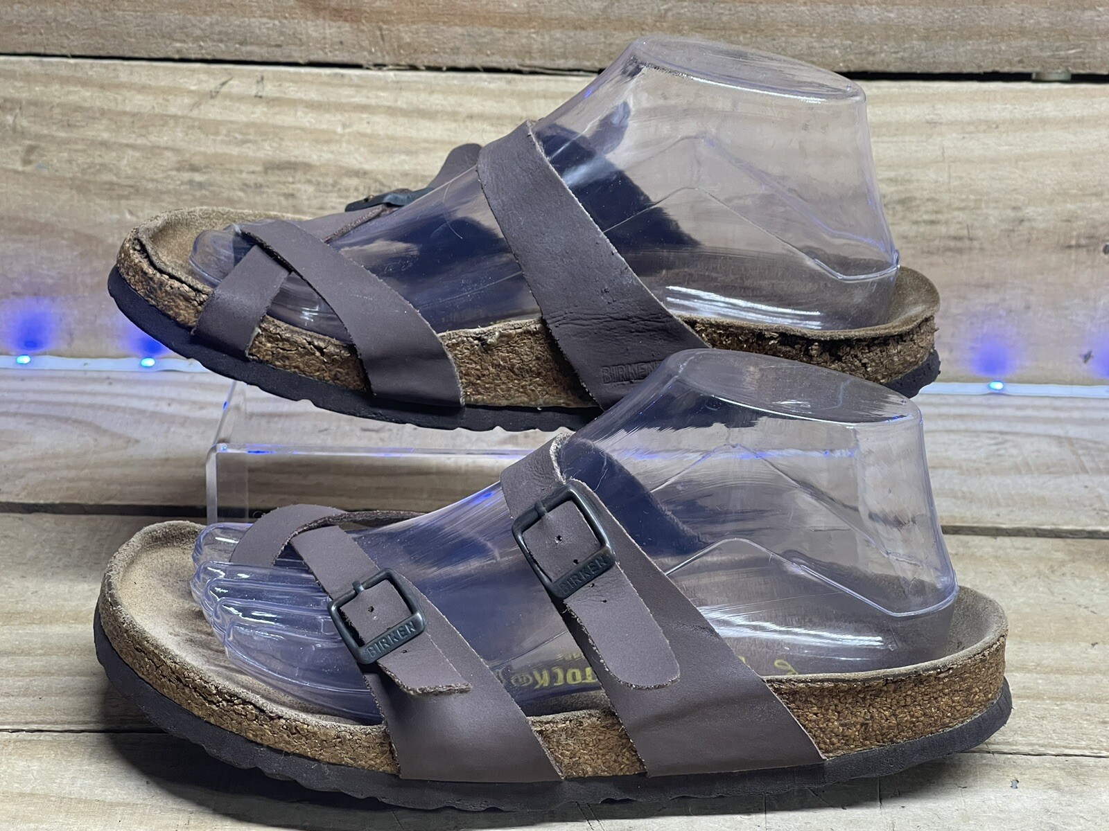 Birkenstock Mayari Birko- Flor Slide Sandal 39 8-8.5 Mocha Brown