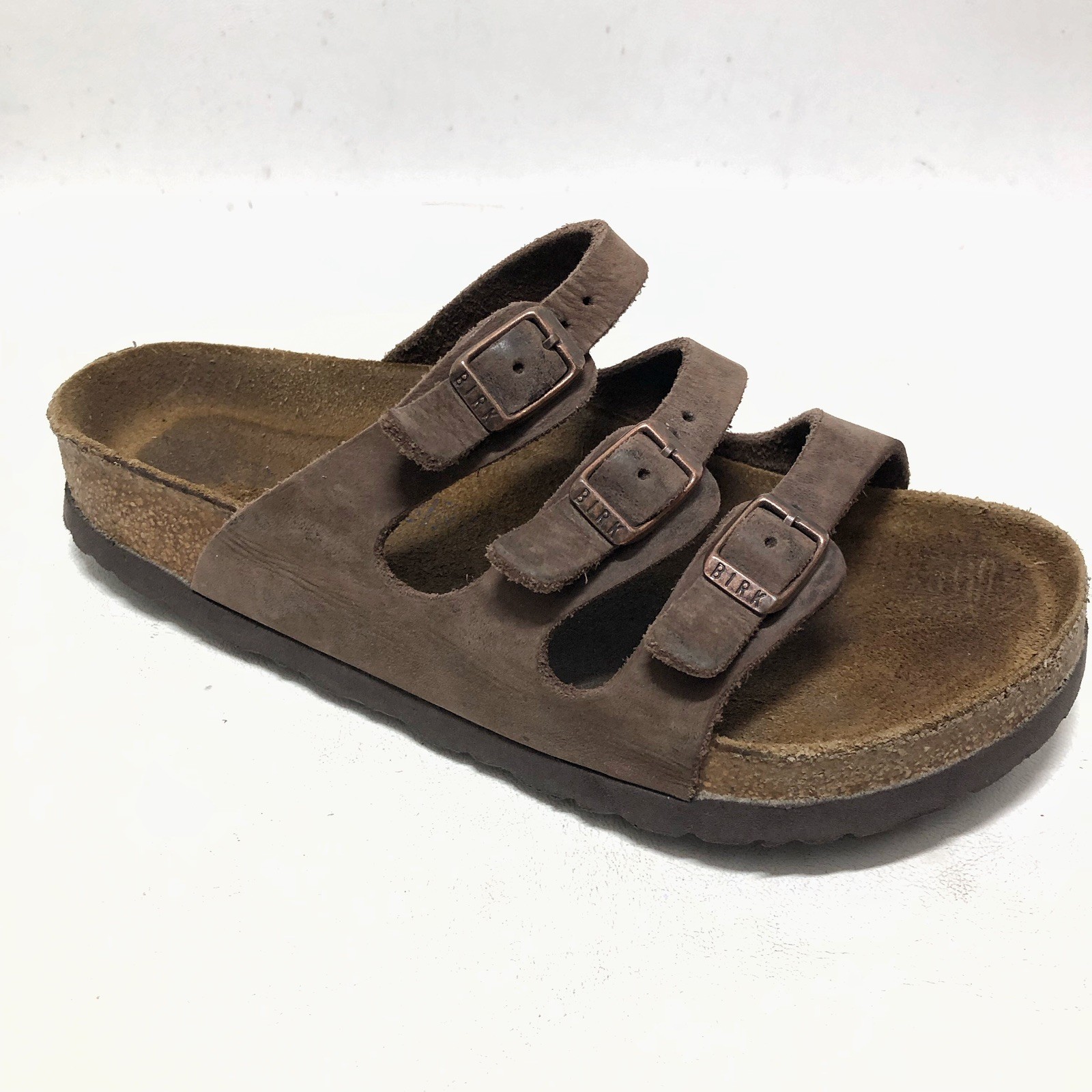 Birkenstock Florida Sandals Women’s Sz 5 /36 EU Brown Leather Slip On Shoes Flat