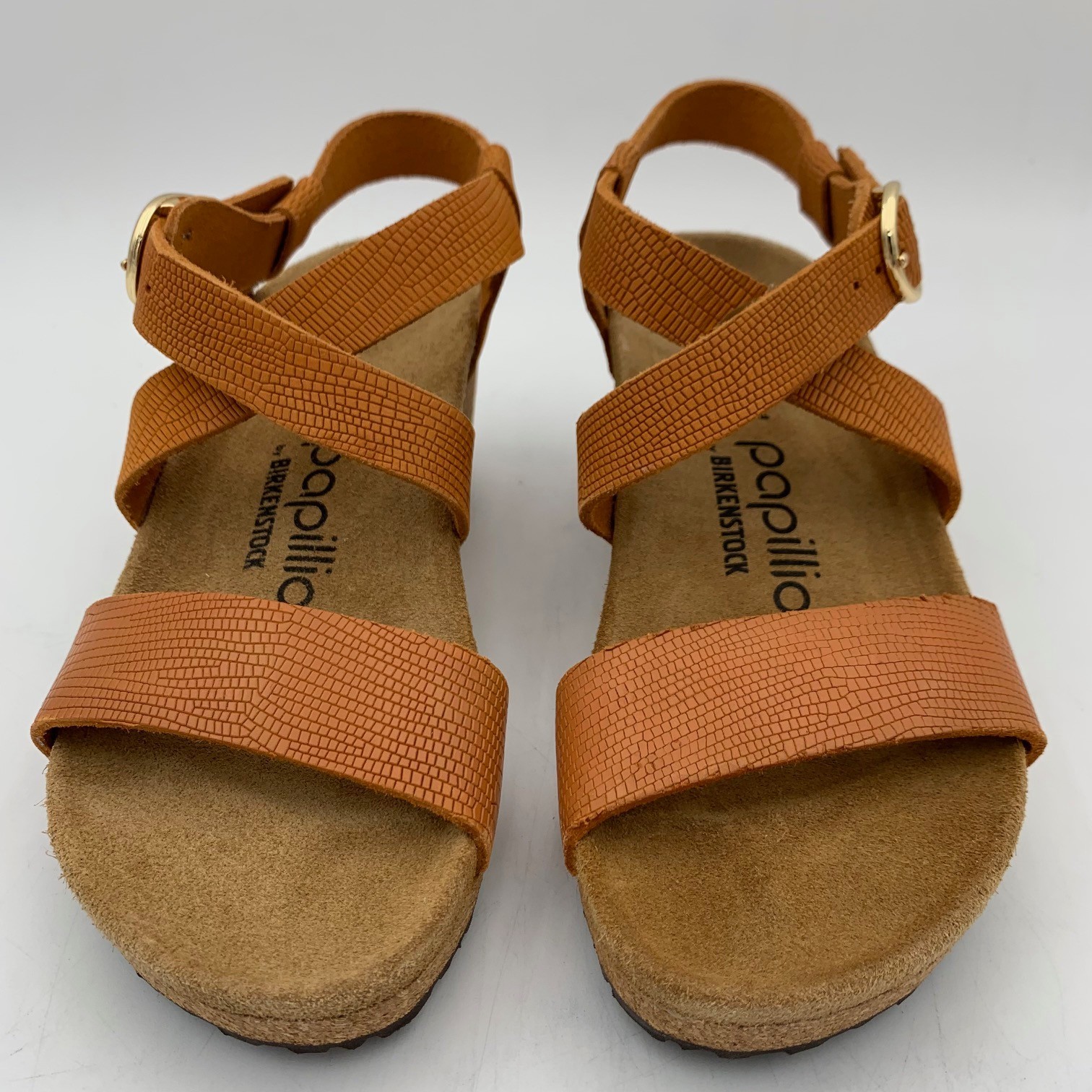 Birkenstock New w/ Box Papillio Sibyl Ring-Buckle Burnt Orange Nubuck Regular