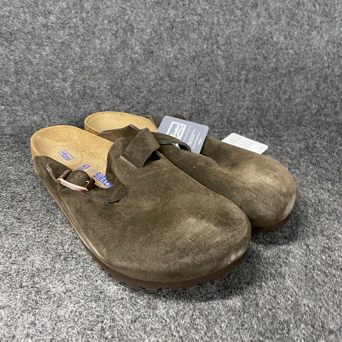 BIRKENSTOCK Boston Soft Footbed Suede Leather Men’s Size 10 Mocha