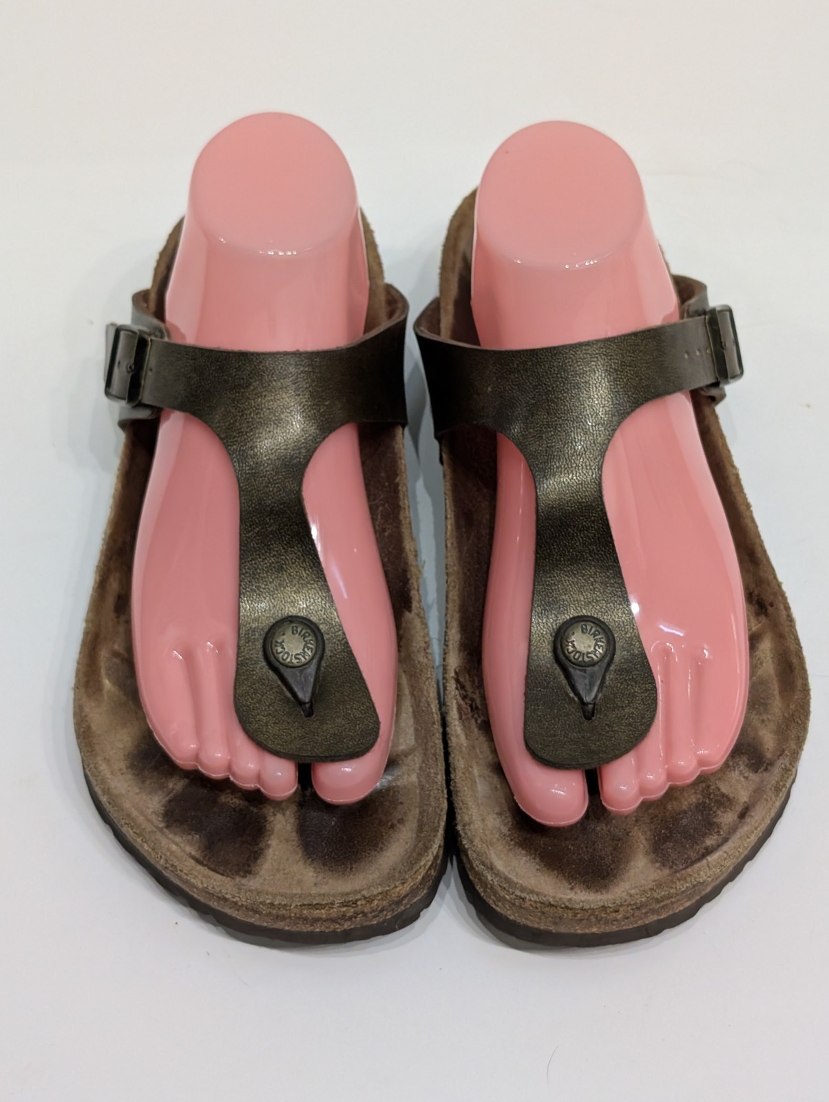 Birkenstock Gizeh Women’s 40/9 Sandals Thong Bronze Birko-Flor Buckle