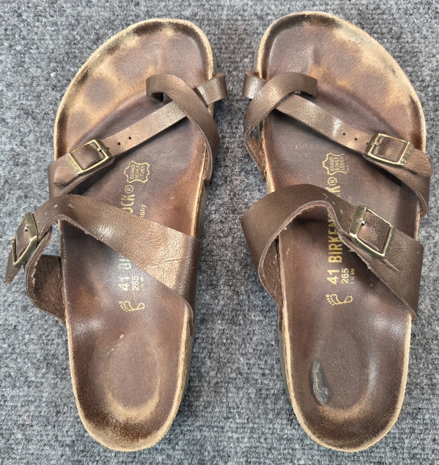 Birkenstock Mayari Birko Flor Sandals Womens 10US 41EU Habana Brown