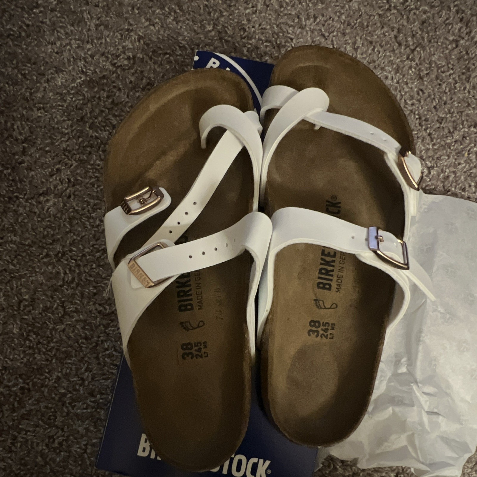 Birkenstock Women’s White Mayari Sandals EU 38 US 7 Regular