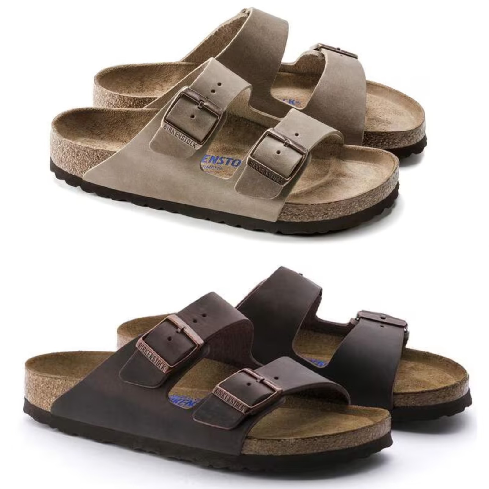 Birkenstock Arizona Soft Footbed Oiled Leather Habana and Tobacco Brown  Sandals