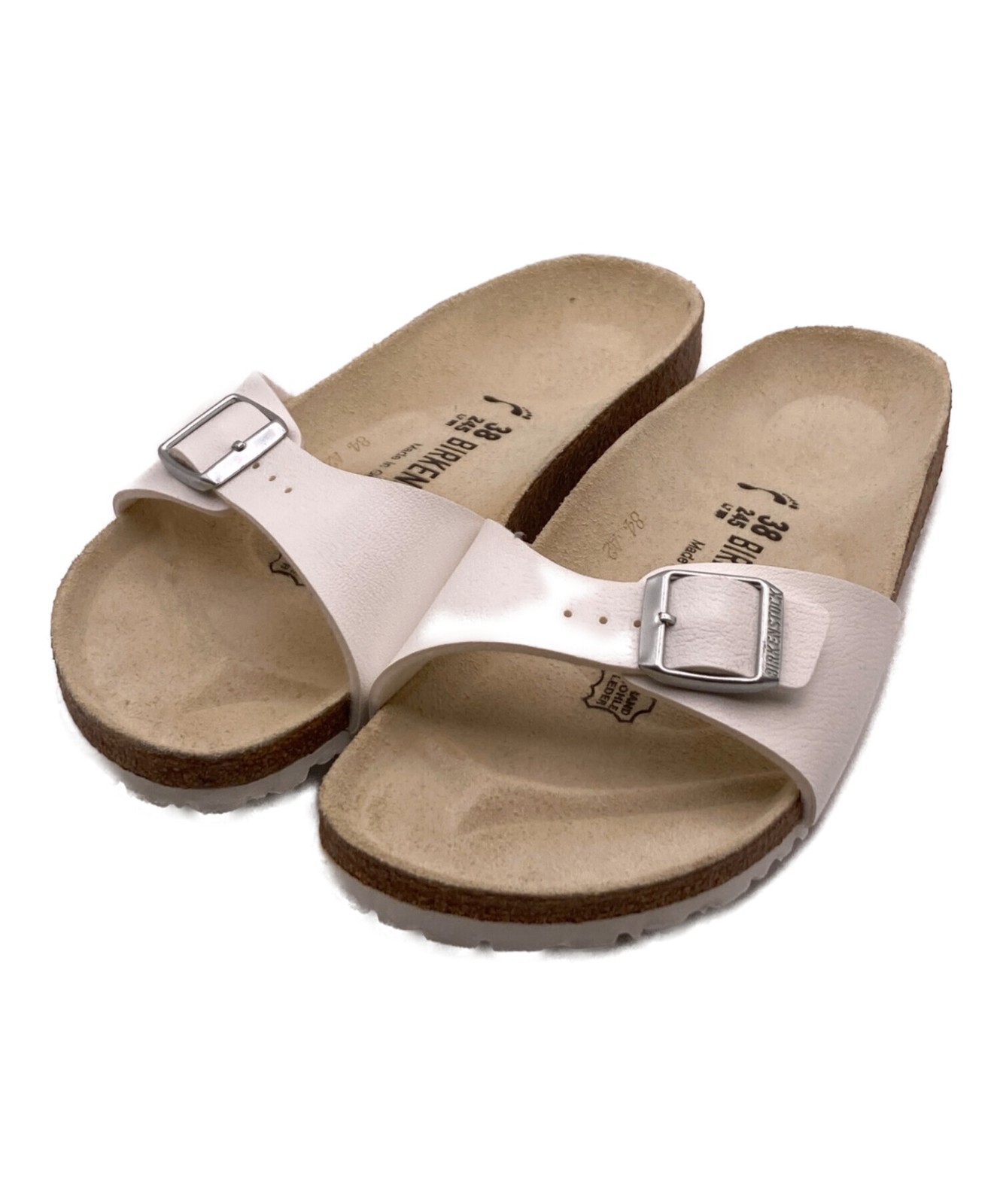 BIRKENSTOCK Madrid 1-Strap Sandals/ White/ Size: 24.5