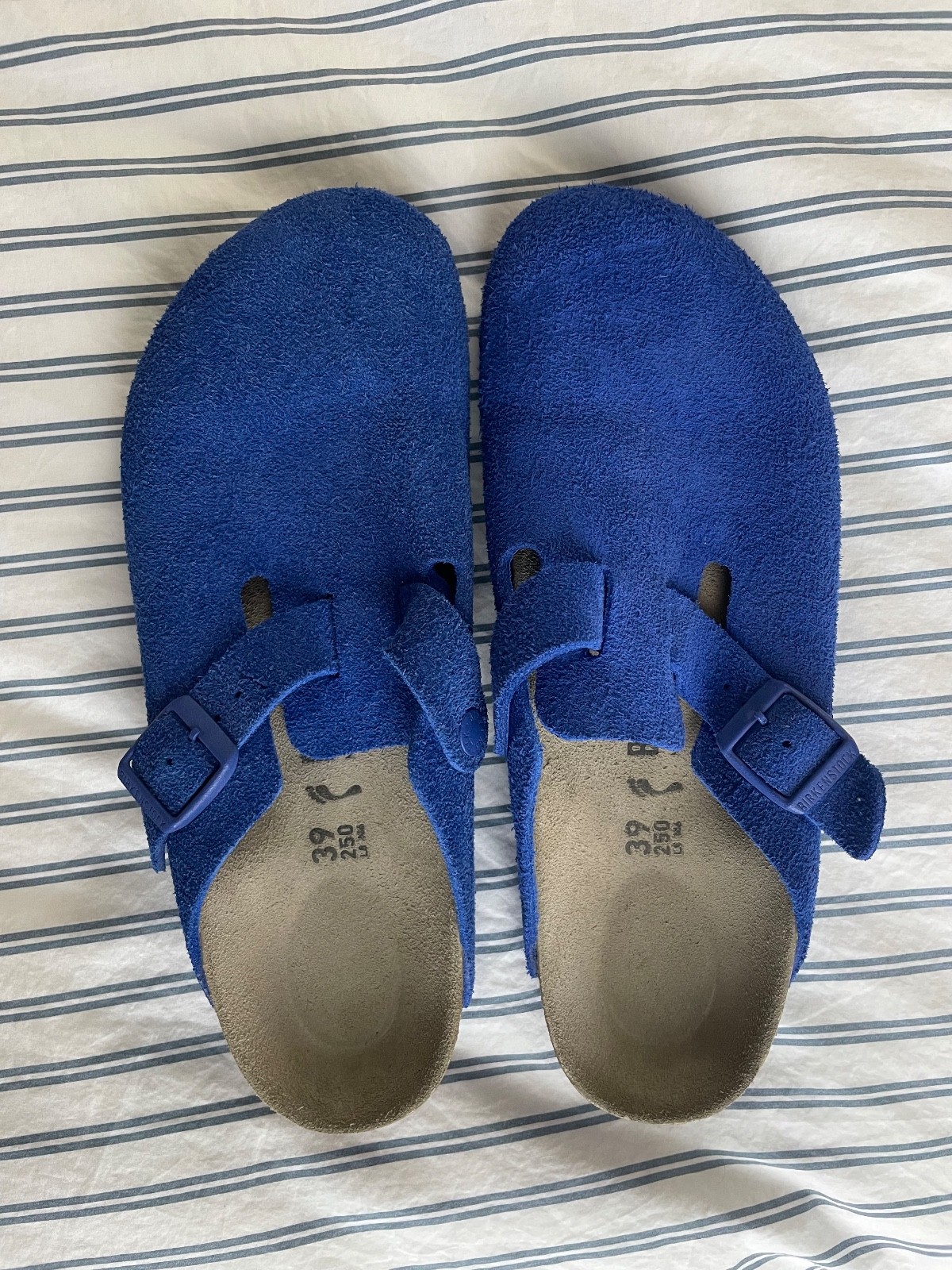 Birkenstock UO Exclusive Boston Clog Ultra Blue Suede Size EU 39/US 8