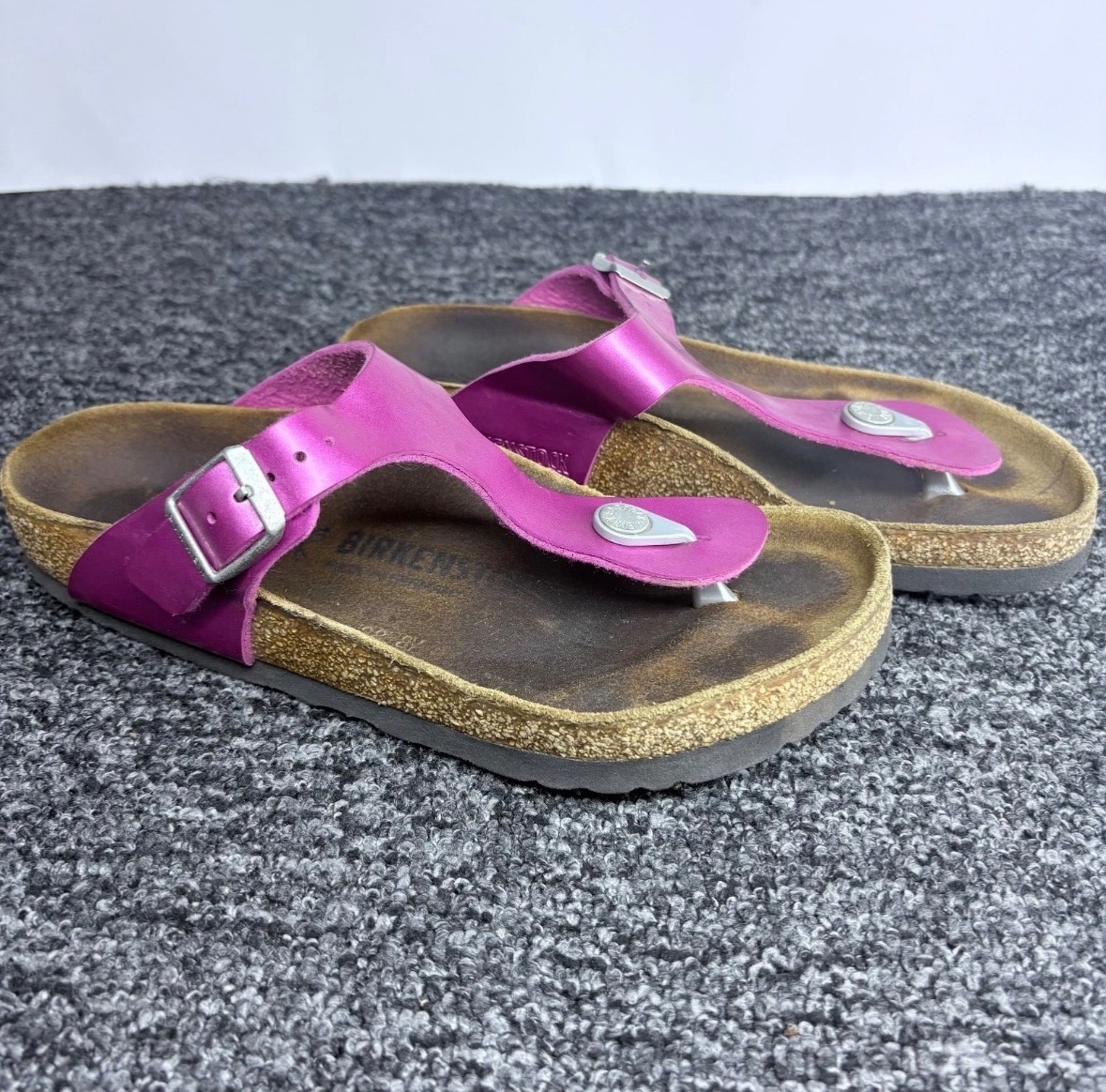Birkenstock Gizeh Metallic Purple Thong Sandals EU 36 Regular Made in Germany