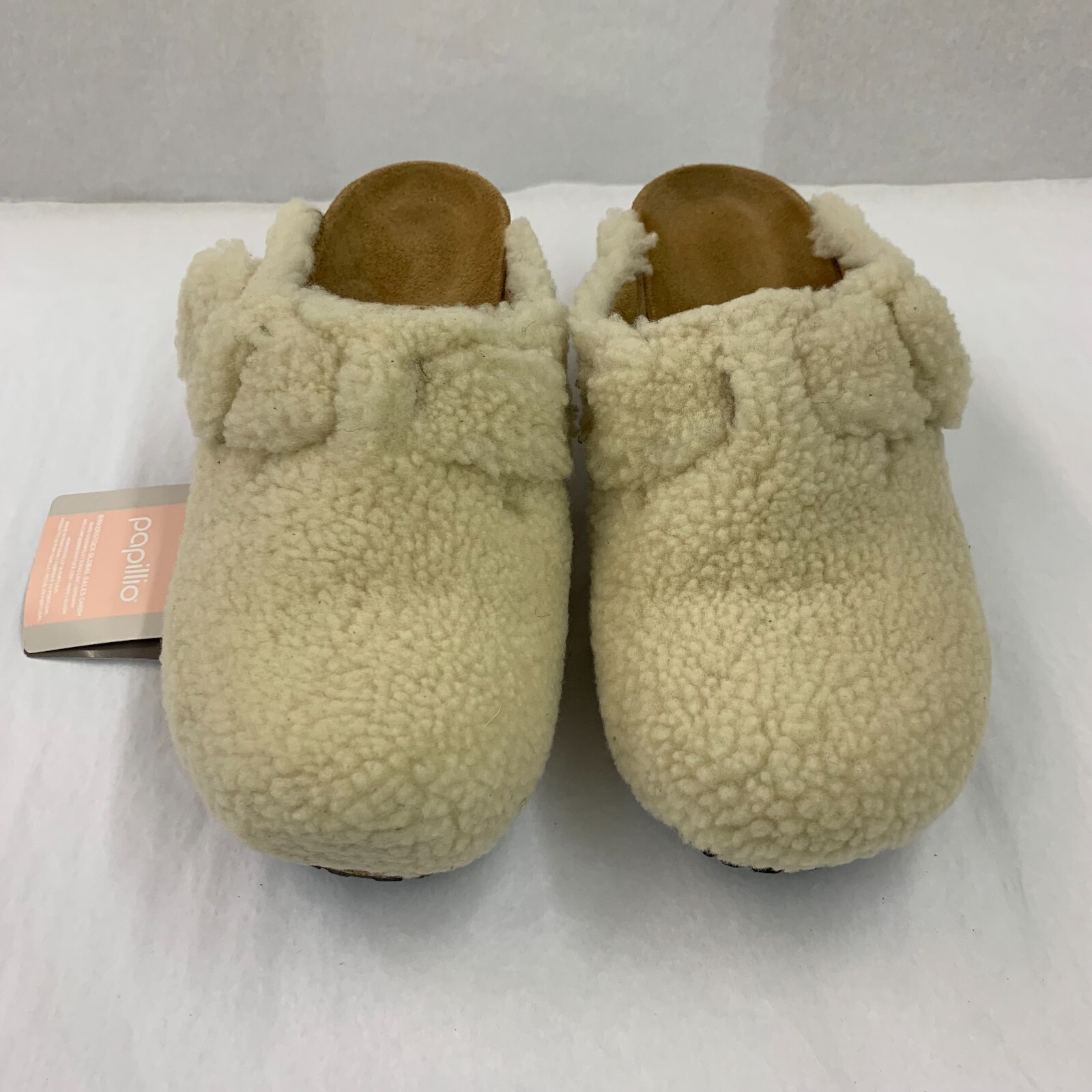Birkenstock New w/ Box Papillio Fanny Teddy Eggshell Shearling Reg Select Size