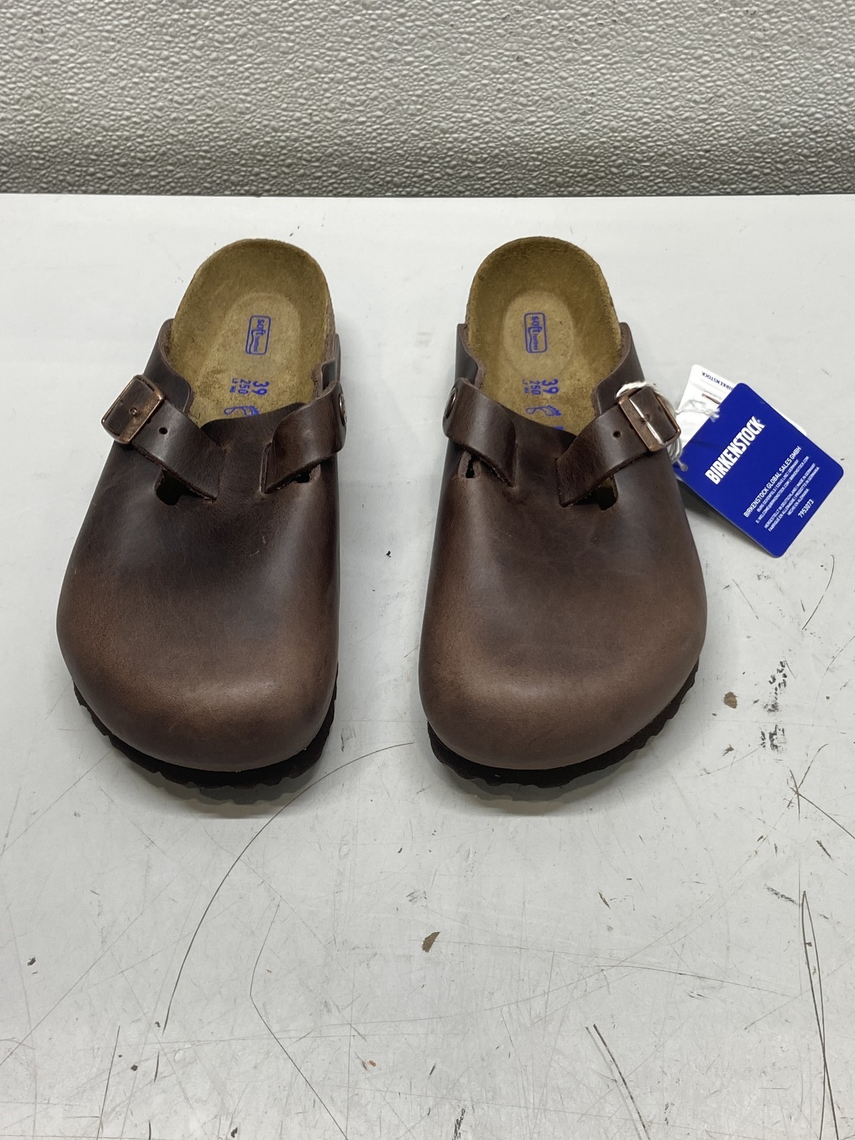 Birkenstock Boston Oiled Leather Clog Unisex W8, M6 In Habana