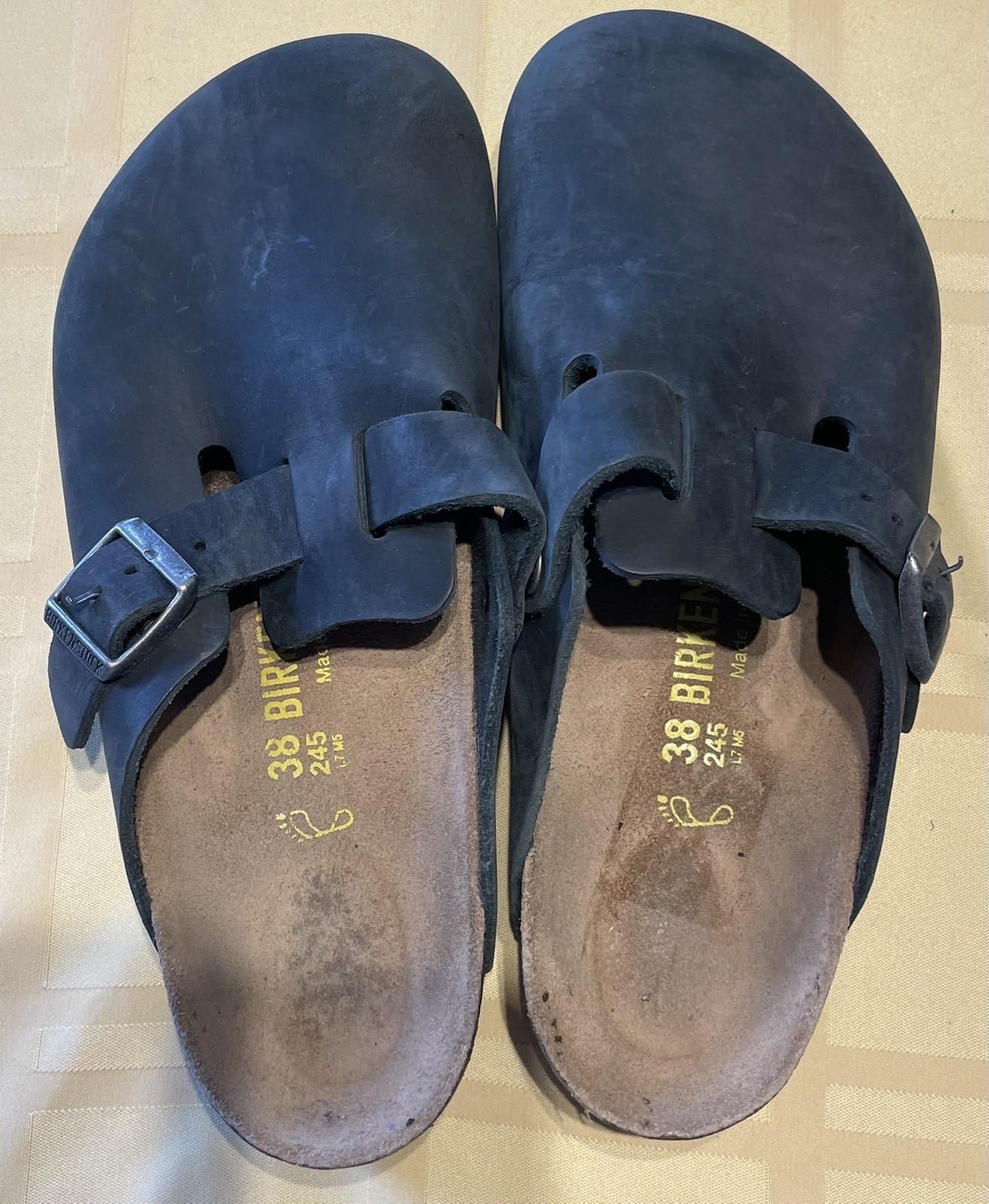 BIRKENSTOCK Boston Clogs In Black Leather * US Size Ladies 7 Men’s 6 * 38