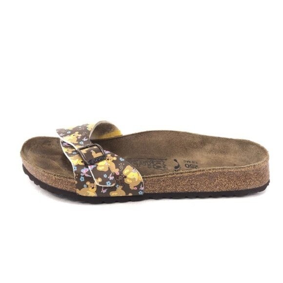 Birki’s Madrid Teddy Bear Print Slide Sandals Womens Size 8 EUR 39 Birkenstock