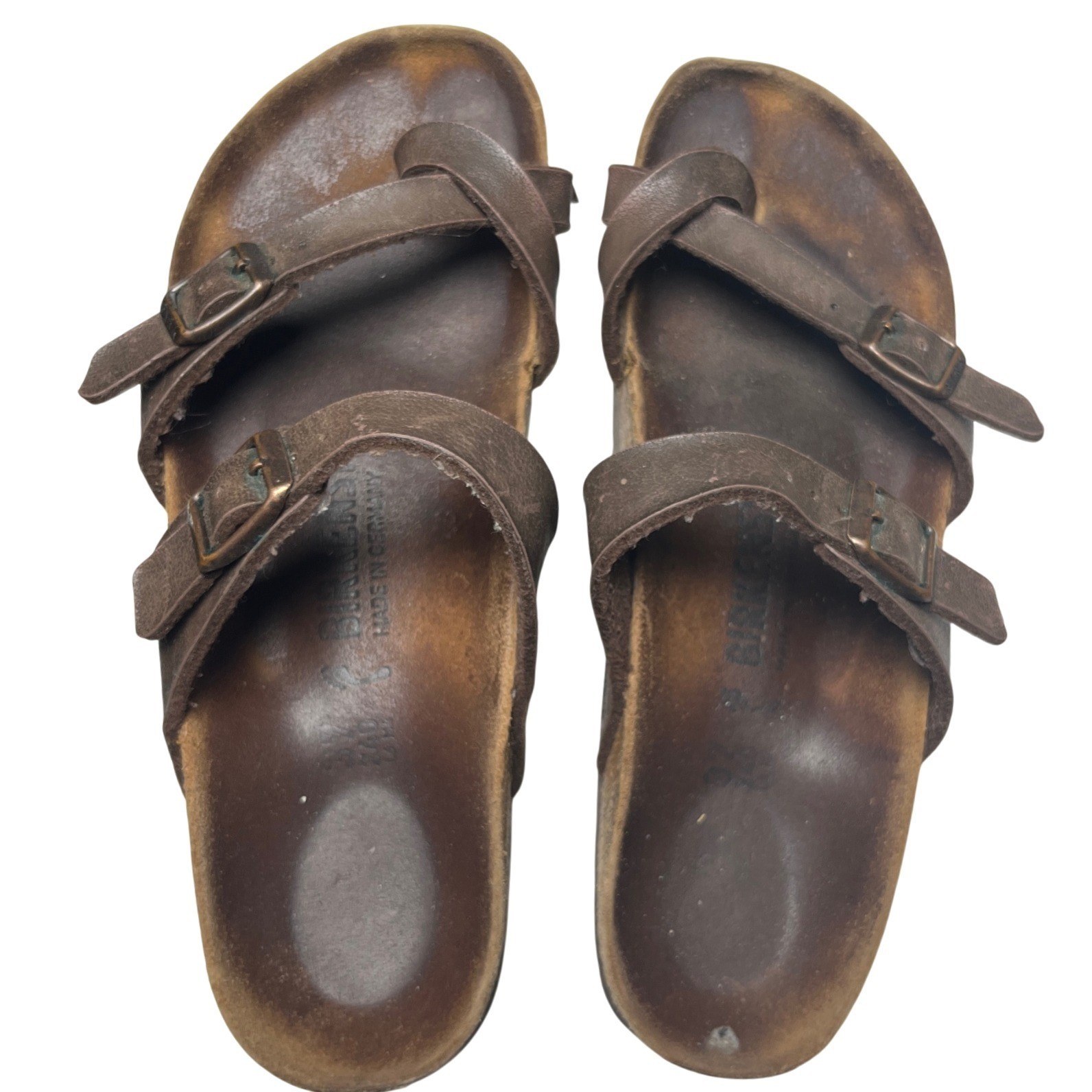 Boho Toe Loop Leather Birkenstock Mayari Sandals Brown 37